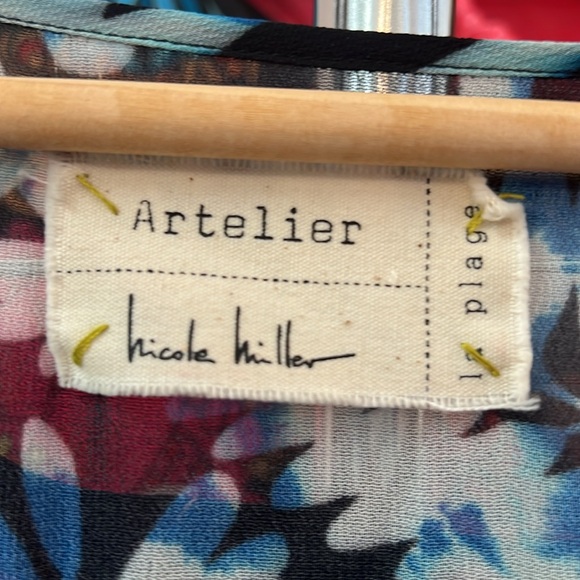 La Plage by Nicole Miller Atelier long modern boho beach caftan tassels one size - Picture 6 of 9